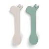 Done by Deer Set 2 cucharas silicona Lalee green ·* Cubiertos Infantiles