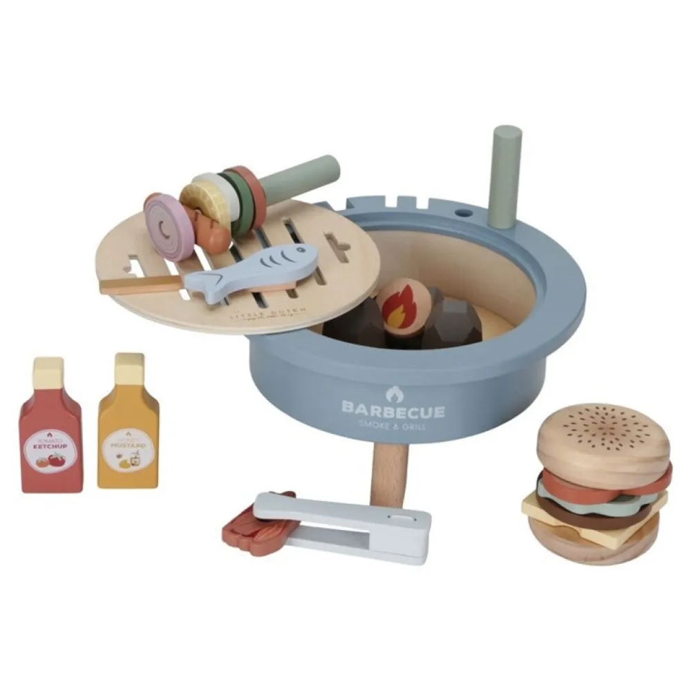 Little Dutch Set barbacoa de madera ·*Niños Cocinas De Madera Y Accesorios Juguete|Juguetes Waldorf