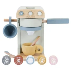 Little Dutch Set de Cafetera Azul ·*Niños Cocinas De Madera Y Accesorios Juguete|Juguetes Waldorf