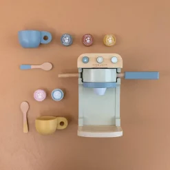 Little Dutch Set de Cafetera Azul ·*Niños Cocinas De Madera Y Accesorios Juguete|Juguetes Waldorf