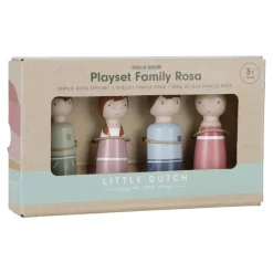 Little Dutch Set familia rosa Casa de Muñecas Madera FSC ·*Niños Casas De Muñecas|Juguetes Waldorf