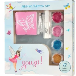 Souza Set tatuajes purpurina ·*Niños Maletín De Maquillaje Para Niñas Y Niños|Disfraces Infantiles