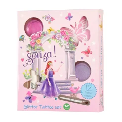 Souza Set tatuajes purpurina Princesas ·*Niños Maletín De Maquillaje Para Niñas Y Niños|Disfraces Infantiles