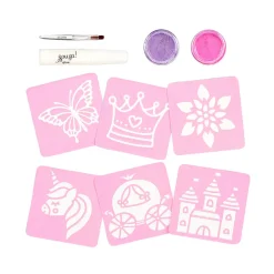 Souza Set tatuajes purpurina Princesas ·*Niños Maletín De Maquillaje Para Niñas Y Niños|Disfraces Infantiles