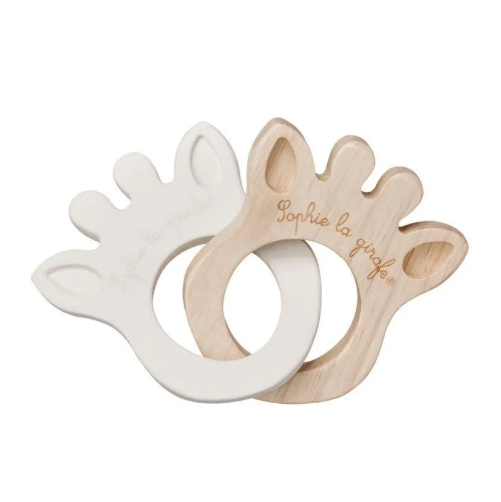 Sophie Silueta Anillo Caucho & Madera la girafe*Niños Mordedores|Sonajeros