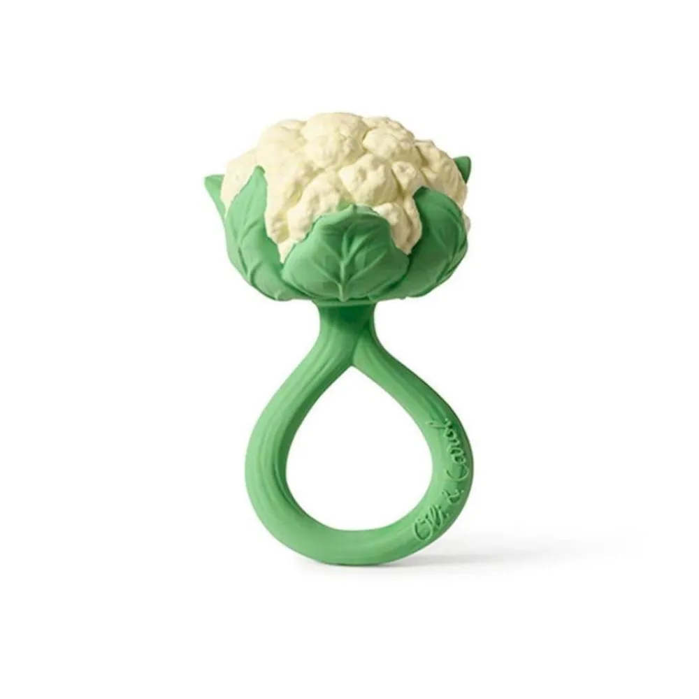 Oliu0026Carol Sonajero · Cauliflower Rattle Toy*Niños Mordedores|Oli & Carol