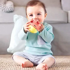 Hape Sonajero mordedor mariquita ·*Niños Mordedores|Juguetes De Madera Para Niños
