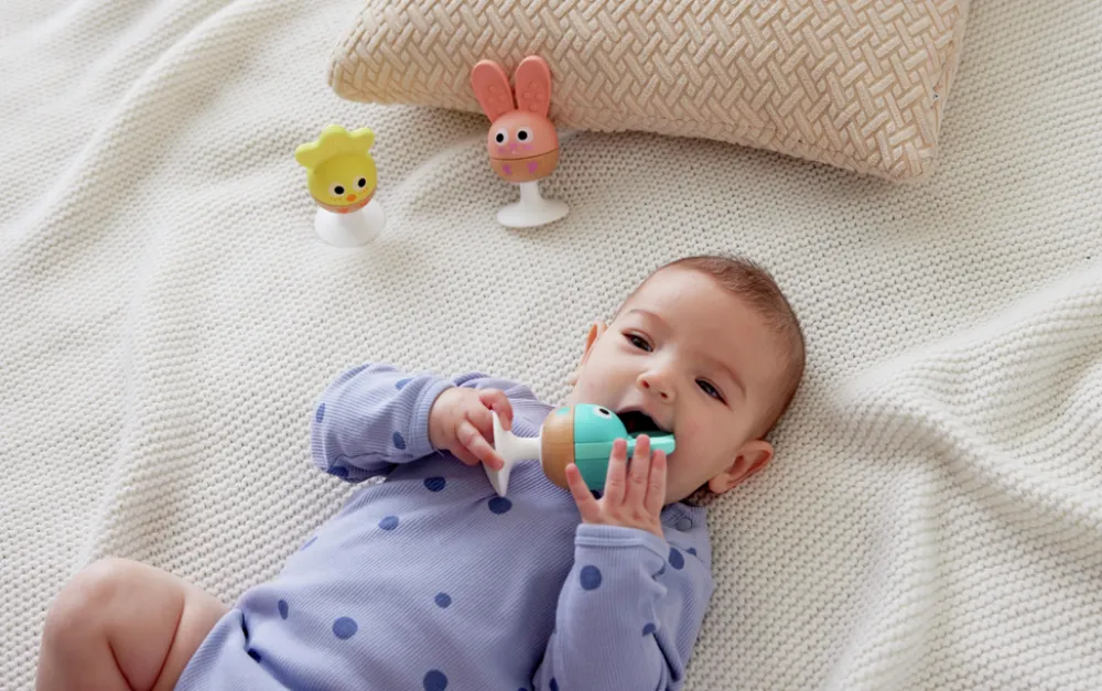 Hape Sonajero mordedor ventosa ·*Niños Mordedores|Sonajeros