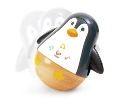 Hape Sonajeros Tentetieso Penguin Family ·*Niños Juguetes De Madera Para Niños|Juguetes De Estimulación Para Bebé