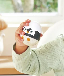 Hape Sonajeros Tentetieso Penguin Family ·*Niños Juguetes De Madera Para Niños|Juguetes De Estimulación Para Bebé