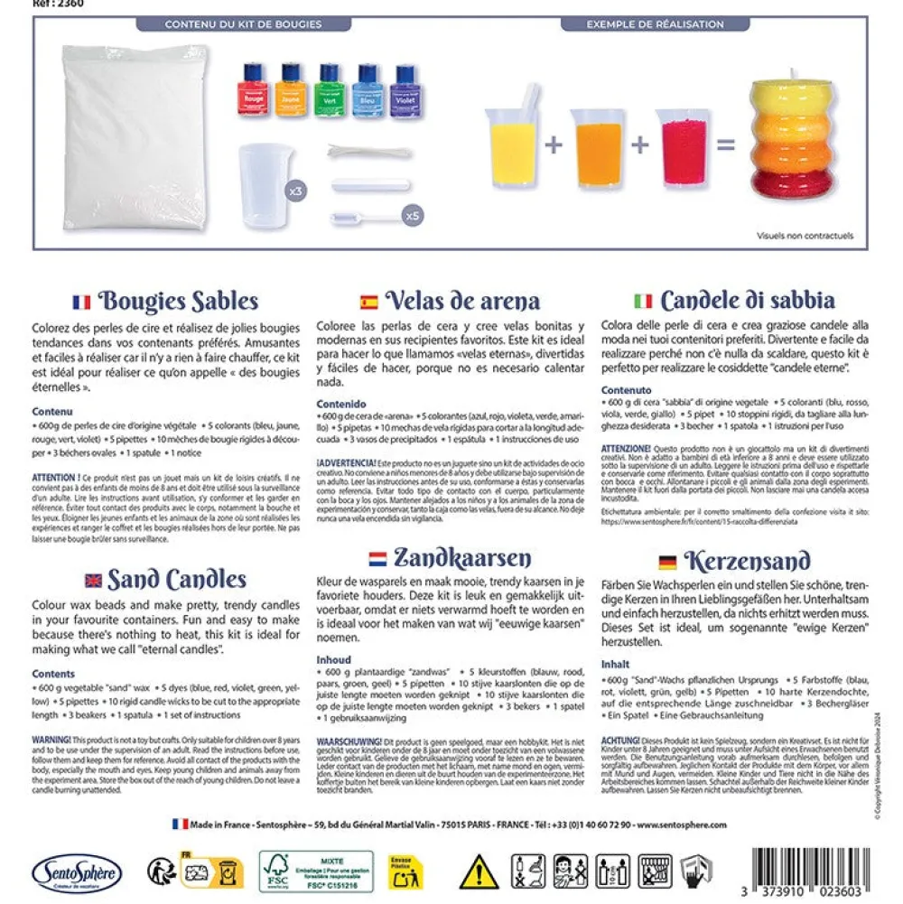 Sentosphère Taller de Velas de Arena · Sentosphere*Niños Kit De Manualidades