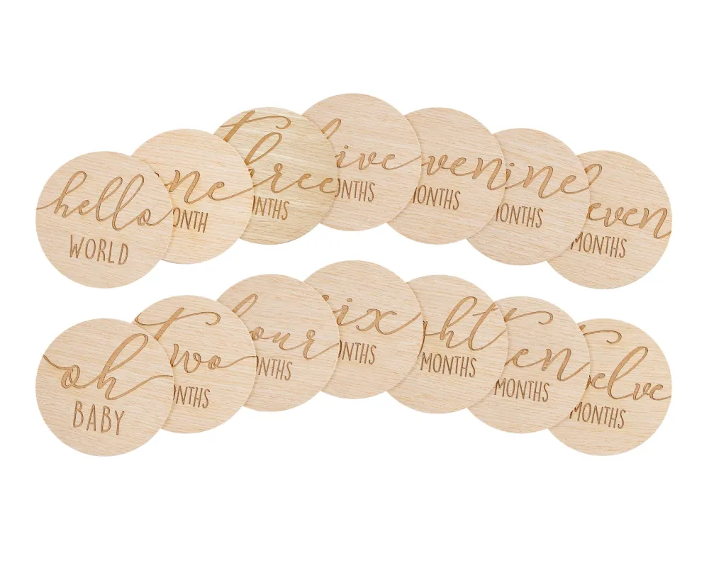 Pearhead Tarjetas Milestone Madera ·*Niños Juegos De Viaje