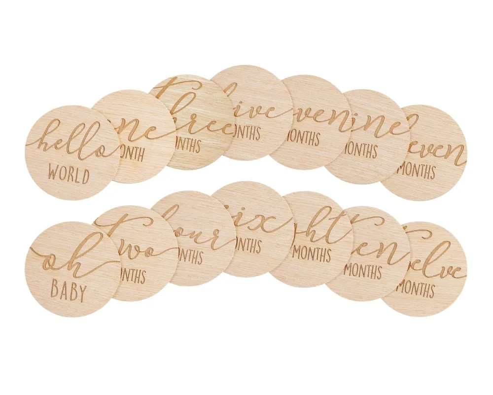 Pearhead Tarjetas Milestone Madera ·*Niños Juegos De Viaje
