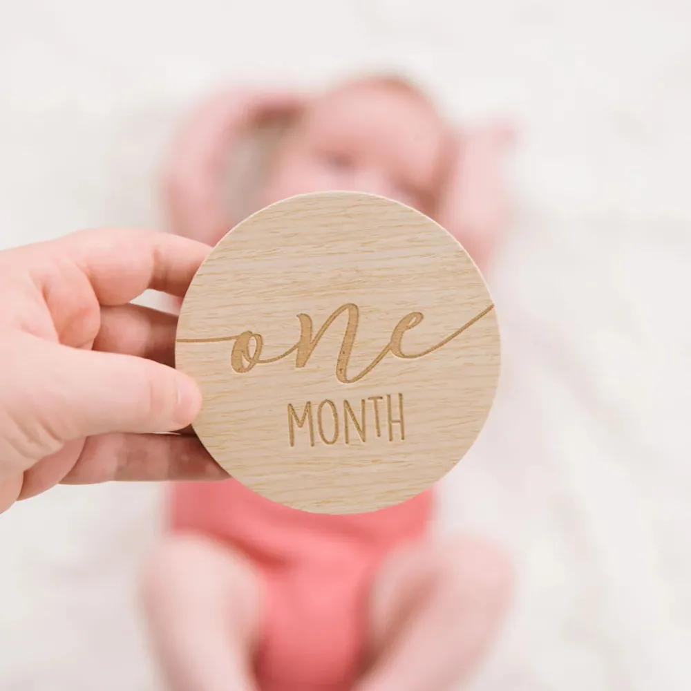 Pearhead Tarjetas Milestone Madera ·*Niños Juegos De Viaje
