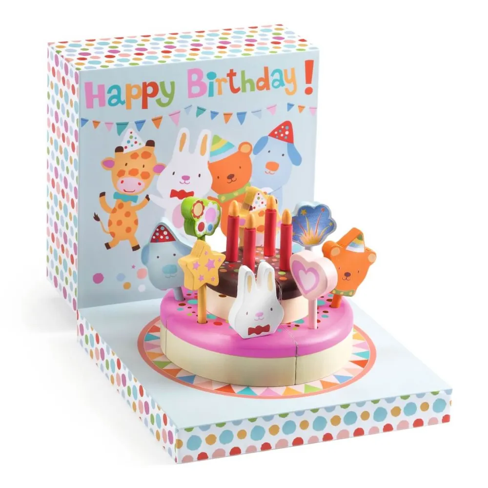 Djeco Tarta de cumpleaños ·*Niños Cocinas De Madera Y Accesorios Juguete|Juguetes Waldorf