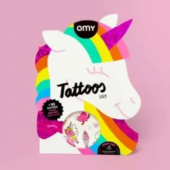 Omy Tattoos Unicornio Lily ·*Niños Tatuajes Para Niños|Disfraces Infantiles