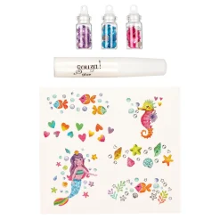 Souza Tatuaje temporal Sirena ·*Niños Maletín De Maquillaje Para Niñas Y Niños|Disfraces Infantiles