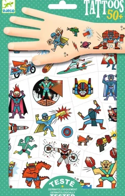 Djeco Tatuajes héroes contra villanos ·*Niños Tatuajes Para Niños|Disfraces Infantiles