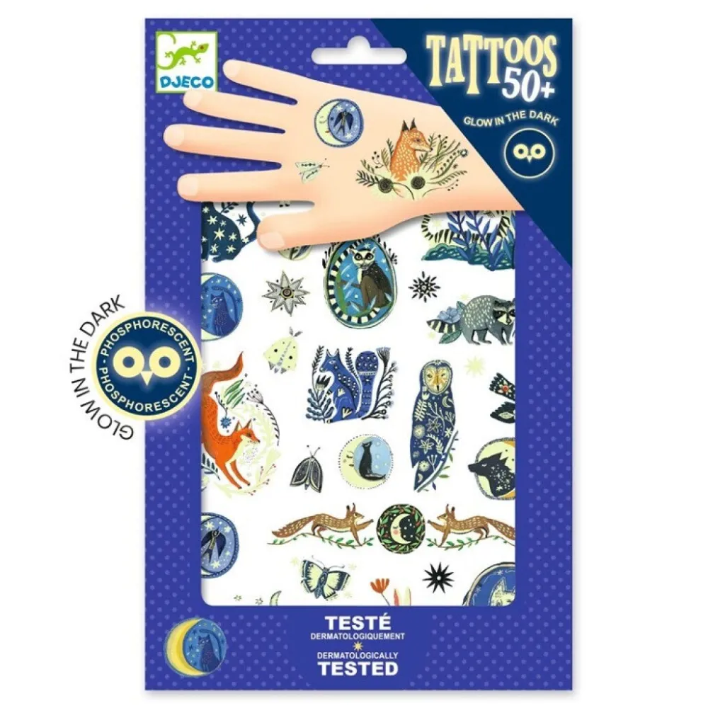 Djeco Tatuajes Reflejos de la noche ·*Niños Tatuajes Para Niños|Disfraces Infantiles