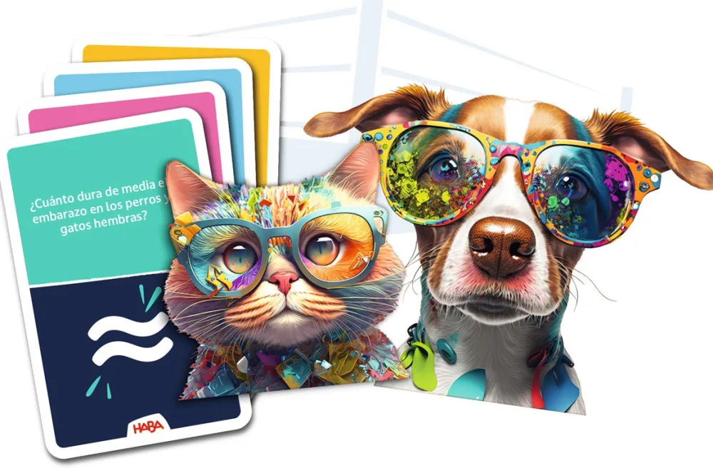 HABA Team Quiz Challenge – Gatos vs. Perros ·*Niños Juegos Haba|Juegos De Mesa Competitivos