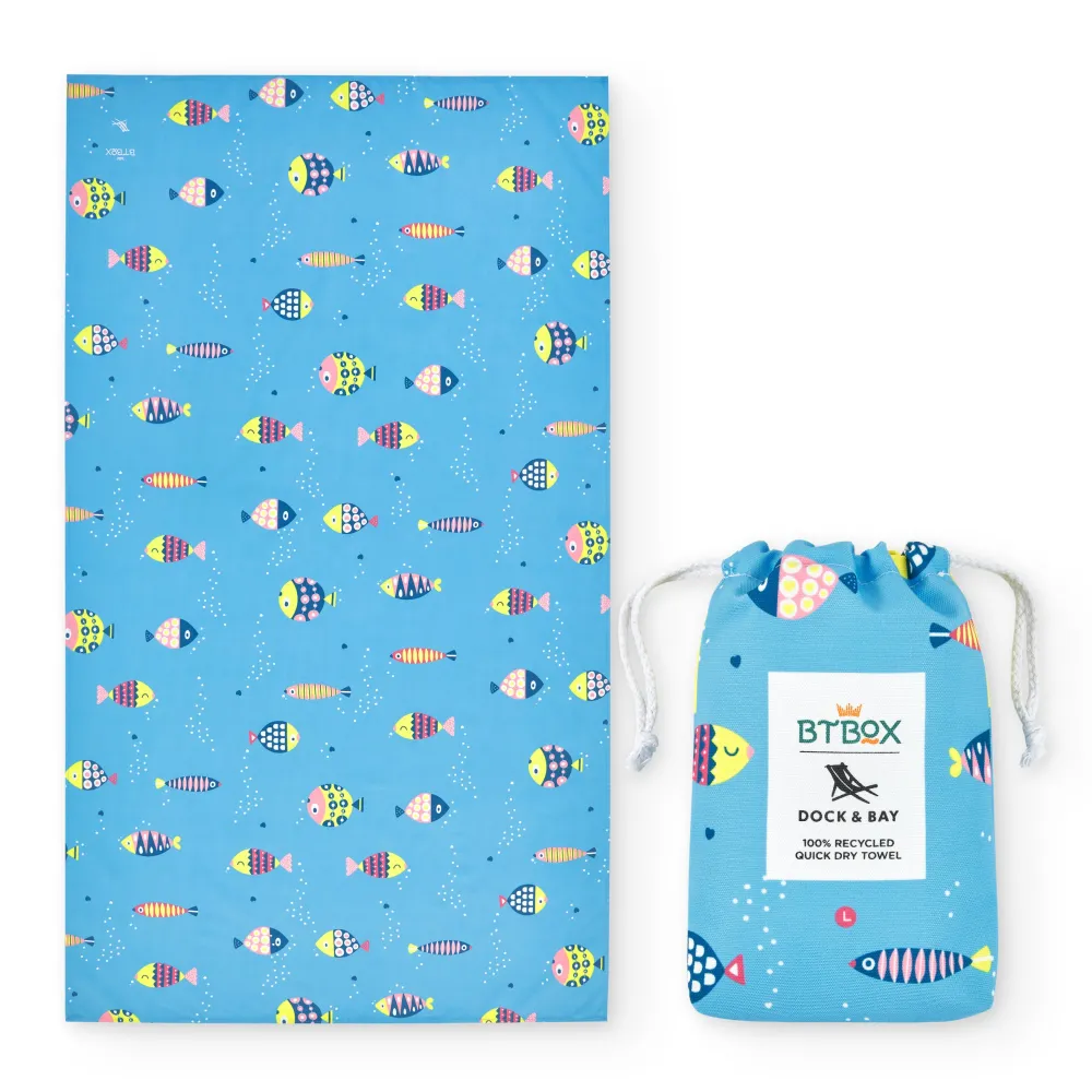 Dock u0026 Bay Toalla Kids Peces · L*Niños Toalla De Niños Para Playa