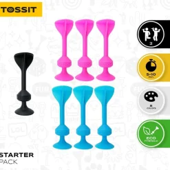 Tossit 7 Dardos silicona Starter*Niños Juguetes De Toda La Vida