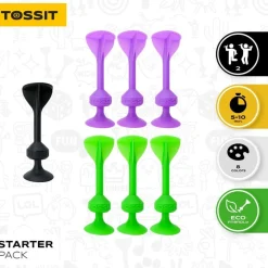 Tossit 7 Dardos silicona Starter*Niños Juguetes De Toda La Vida