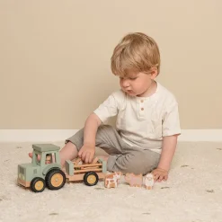 Little Dutch Tractor con trailer Little Farm ·*Niños Juguetes De Madera Para Niños