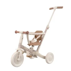 Little Dutch Triciclo con barra Blanco Flores ·*Niños Triciclos Sin Pedales