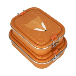 Trixie Tupper acero grande · Mr. Fox* Cajas De Almuerzo Infantil·Con Compartimentos