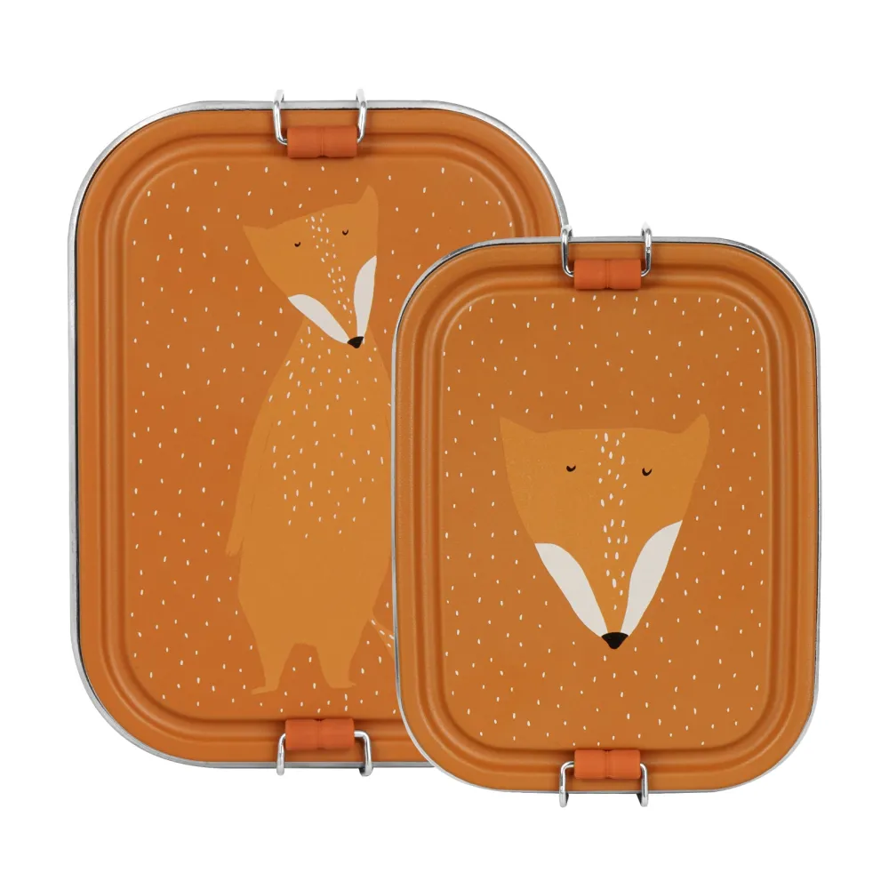 Trixie Tupper acero grande · Mr. Fox* Cajas De Almuerzo Infantil·Con Compartimentos
