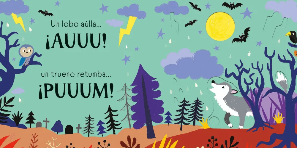 Usborne ¡UUUH! Muevo y escucho*Niños Libros De Texturas Para Bebés|Libros Con Solapas