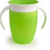 Munchkin Vaso Antiderrame con Asa Miracle 360º Verde Pastel ·* Vasitos De Agua Infantiles