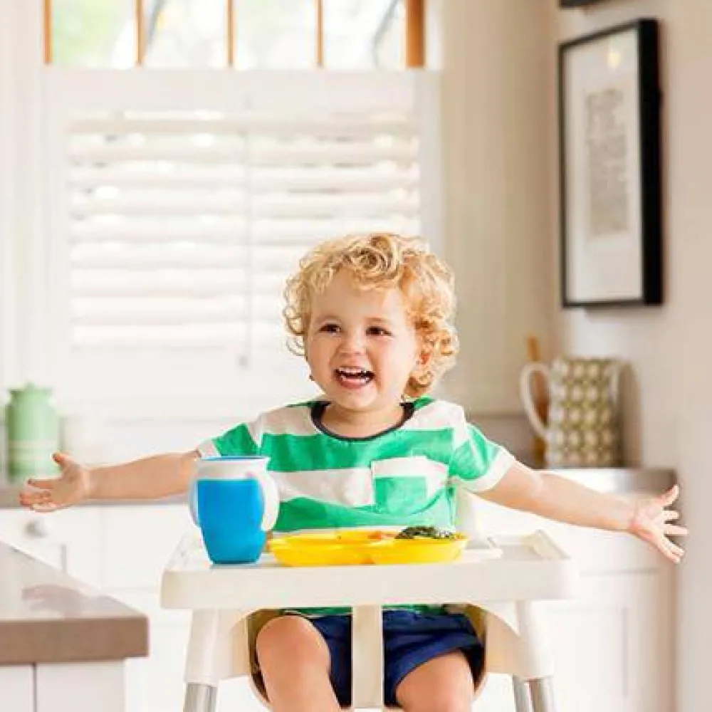 Munchkin Vaso Antiderrame con Asa Miracle 360º Verde Pastel ·* Vasitos De Agua Infantiles