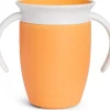 Munchkin Vaso Antiderrame con Asa Miracle 360º Mandarina ·* Vasitos De Agua Infantiles