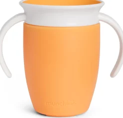 Munchkin Vaso Antiderrame con Asa Miracle 360º Mandarina ·* Vasitos De Agua Infantiles