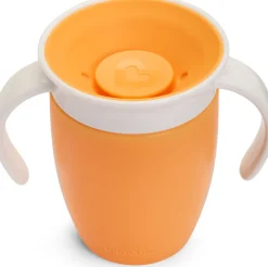 Munchkin Vaso Antiderrame con Asa Miracle 360º Mandarina ·* Vasitos De Agua Infantiles