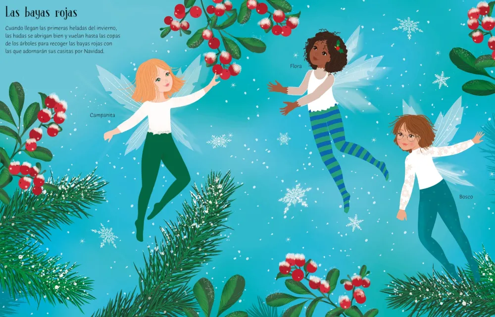 Usborne Visto a mis amigas · Hadas Navideñas*Niños Libros De Navidad Para Niños|Libros De Pegatinas