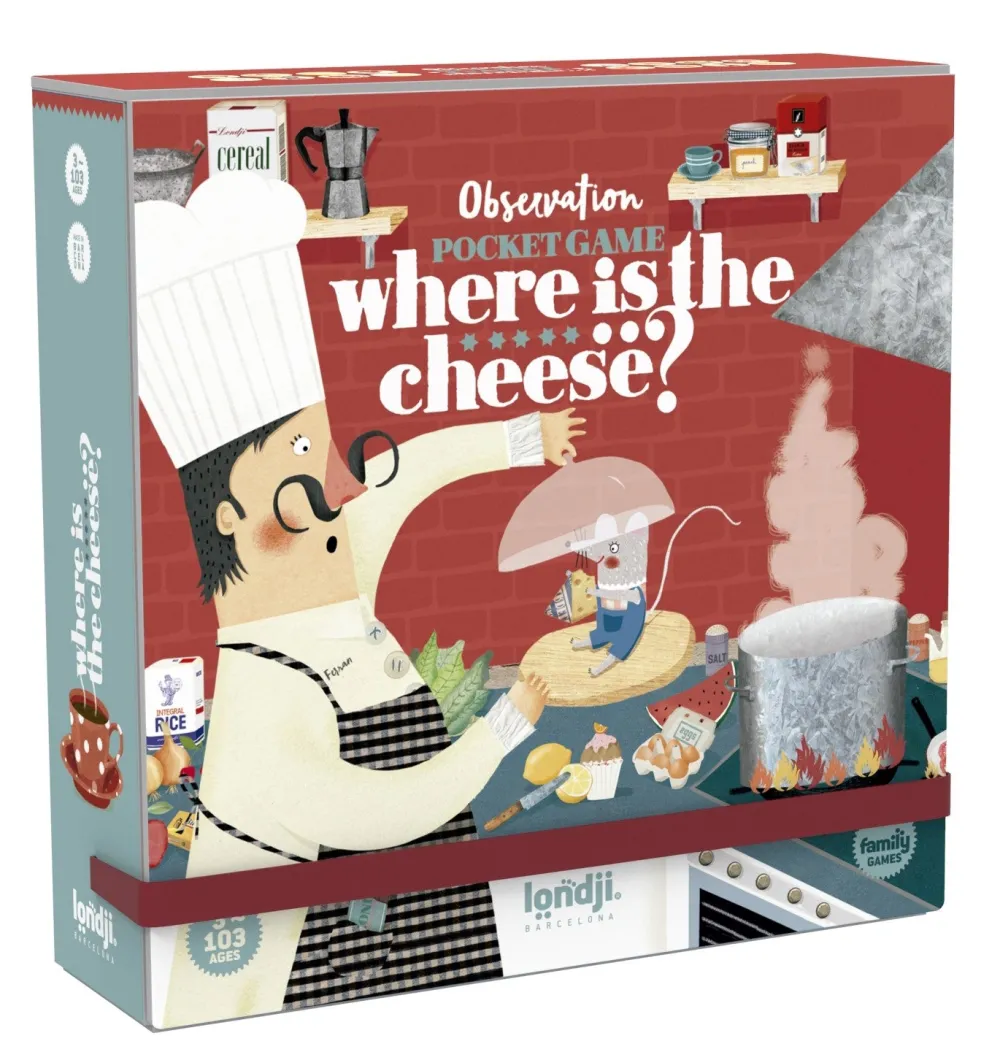 Londji Where is the Cheese Pocket Game ·*Niños Juegos De Mesa Competitivos|Juegos De Tablero