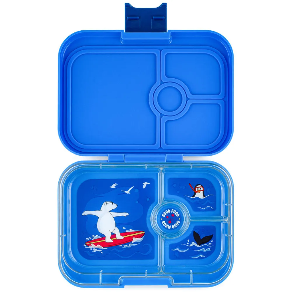 Yumbox Panino 4 compartimentos Surf Blue Oso Polar* Cajas De Almuerzo Infantil·Con Compartimentos
