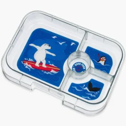 Yumbox Panino 4 compartimentos Surf Blue Oso Polar* Cajas De Almuerzo Infantil·Con Compartimentos