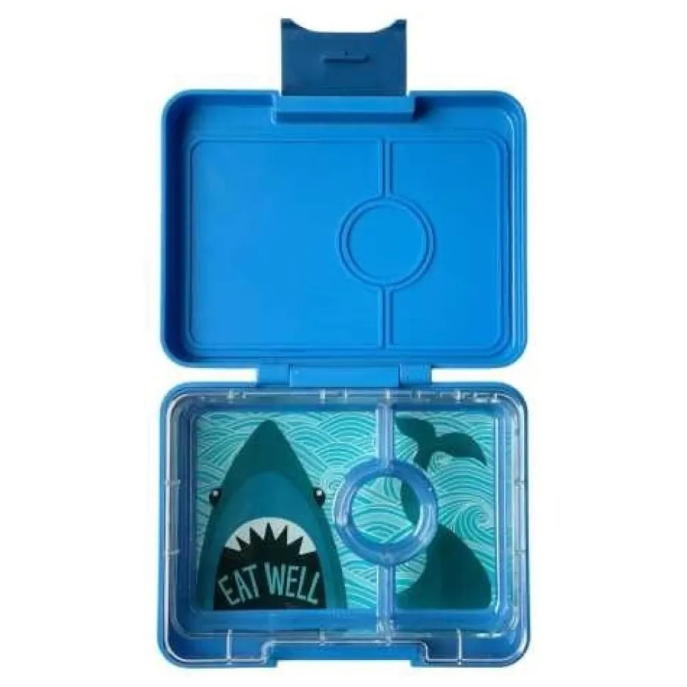 Yumbox Snack 3 compartimentos Surf Blue Shark* Cajas De Almuerzo Infantil·Con Compartimentos