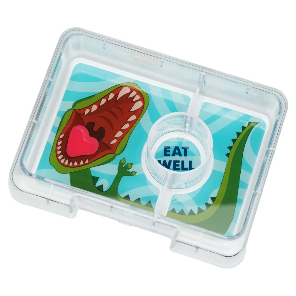 Yumbox Snack 3 compartimentos Green Dinos* Cajas De Almuerzo Infantil·Con Compartimentos