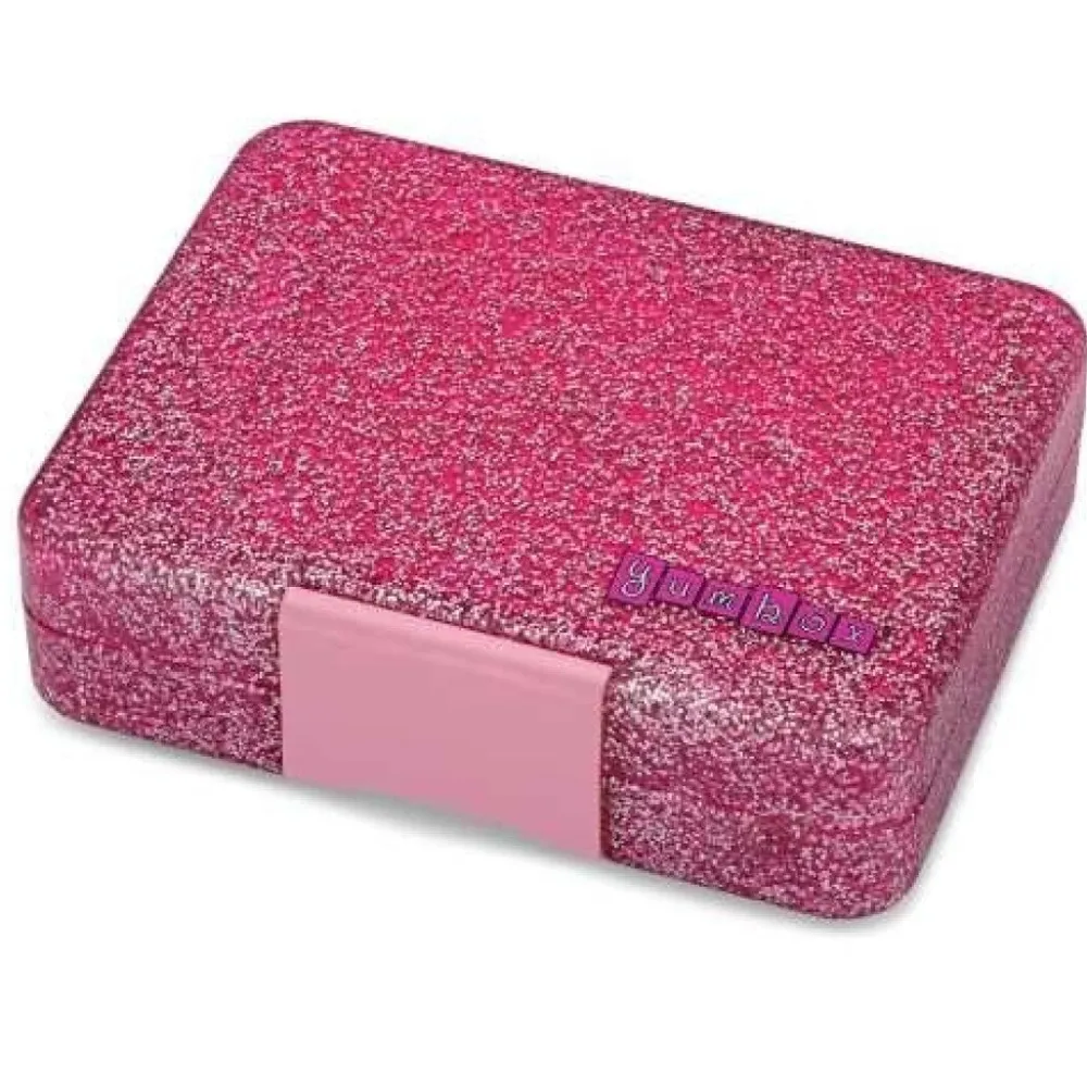 Yumbox Snack 3 compartimentos Glitter Pink* Cajas De Almuerzo Infantil·Con Compartimentos