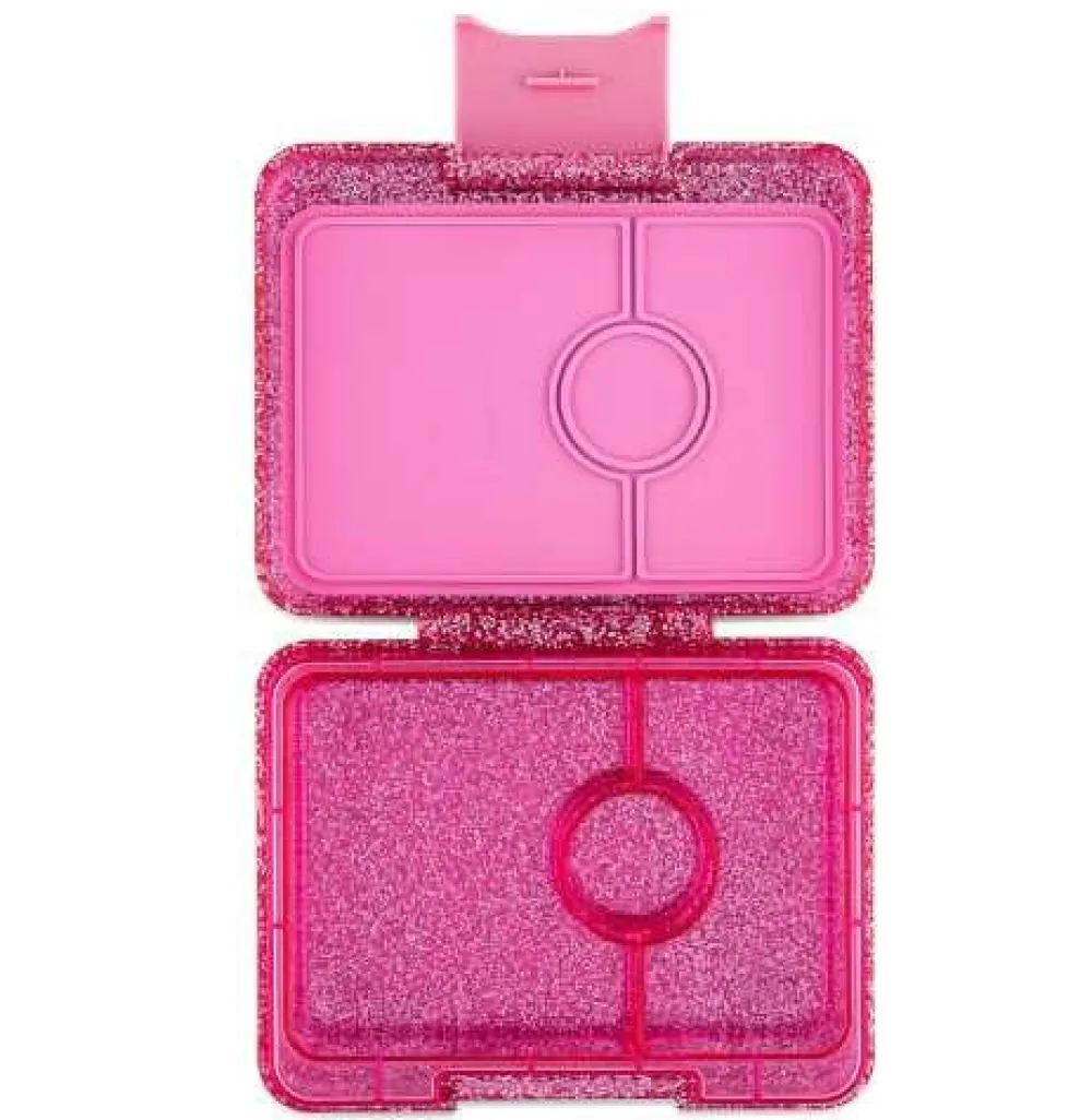Yumbox Snack 3 compartimentos Glitter Pink* Cajas De Almuerzo Infantil·Con Compartimentos