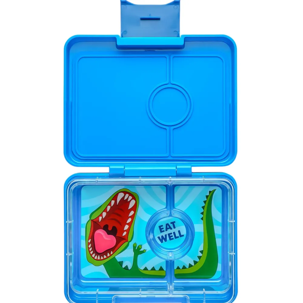 Yumbox Snack 3 compartimentos Surf Blue Dinos* Cajas De Almuerzo Infantil·Con Compartimentos