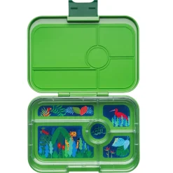 Yumbox Tapas 4 compartimentos Jurassic Green Tiburón* Cajas De Almuerzo Infantil·Con Compartimentos