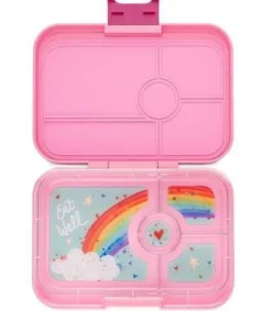 Yumbox Tapas 4 compartimentos Capri Pink Rainbow* Cajas De Almuerzo Infantil·Con Compartimentos